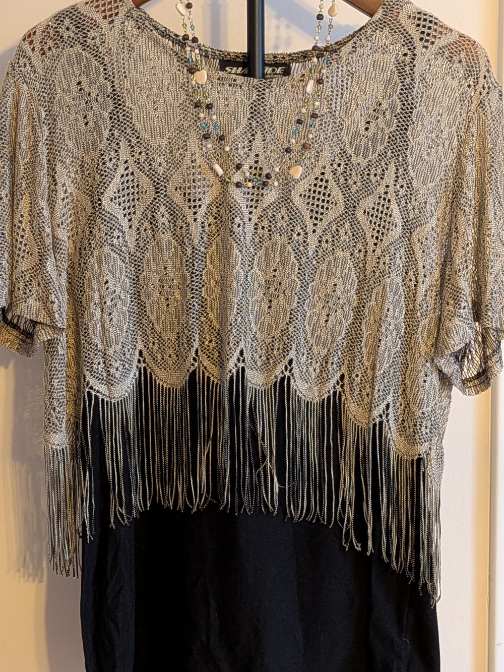 Shar-Ade of California Crochet Fringe Top